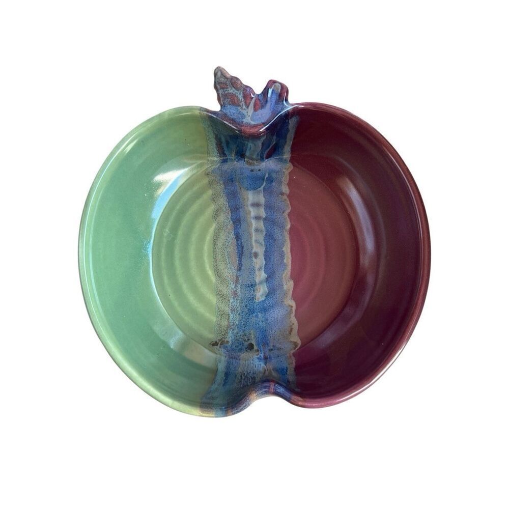 Neher Apple Torte Baking Dish Or Clay In Motion Apple Bowl Glossy Glaze